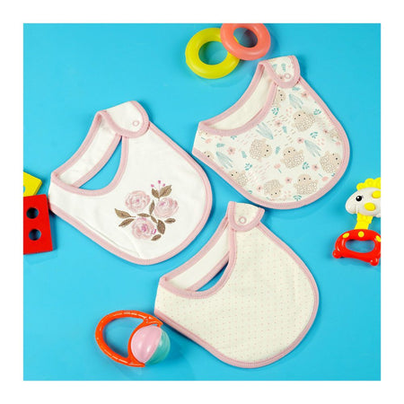 TG Kids Center Bib, Pink White Pretty Blossom, 3-Pack - Image 2