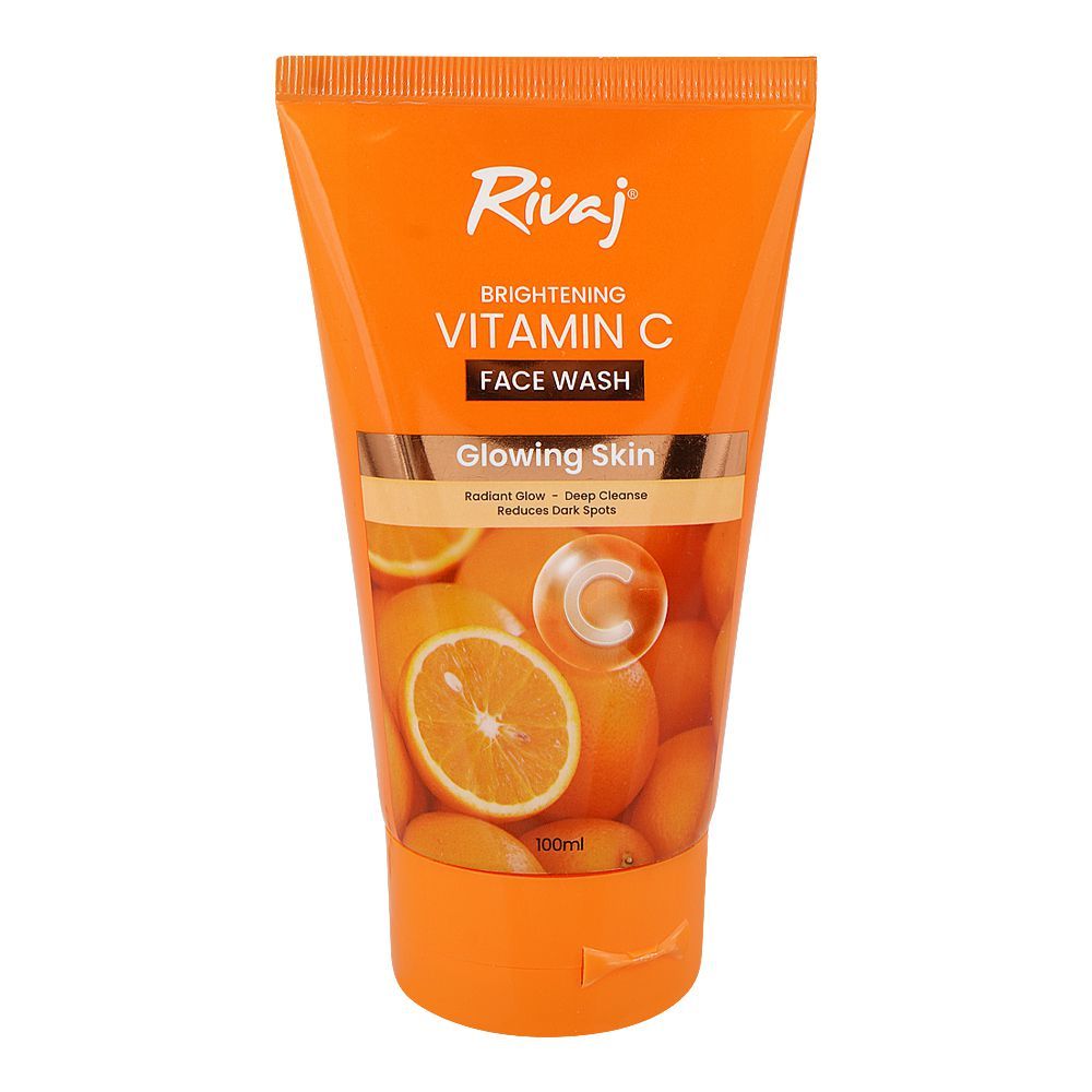 Rivaj UK Brightening Vitamin C Glowing Skin Face Wash, Glycerin, 100ml - Main Image