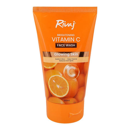 Rivaj UK Brightening Vitamin C Glowing Skin Face Wash, Glycerin, 100ml - Main Image