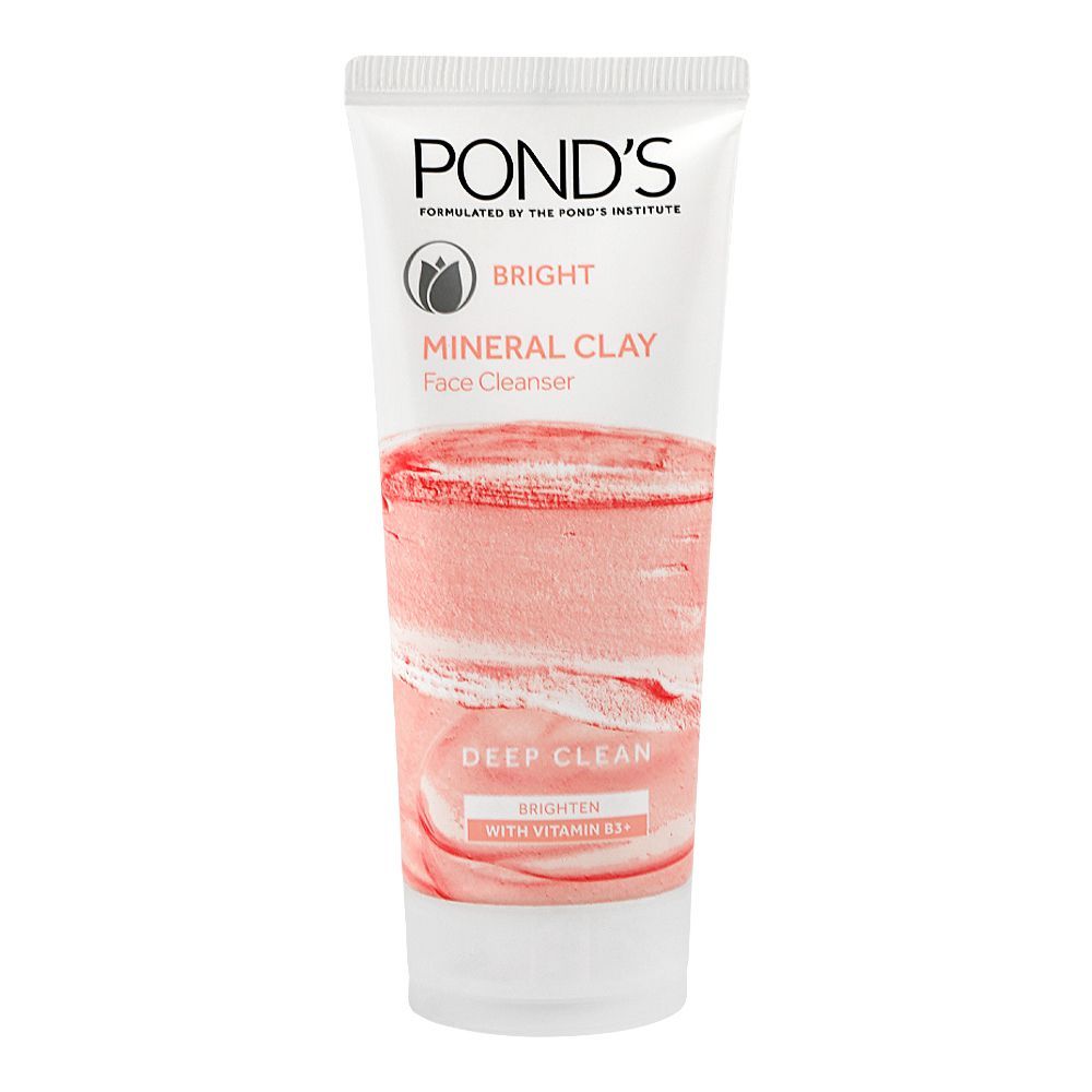 Pond's Bright Mineral Clay Deep Clean Face Cleanser, Niacinamide, Glycerin, For All Types Of Skin, 90g - Main Image