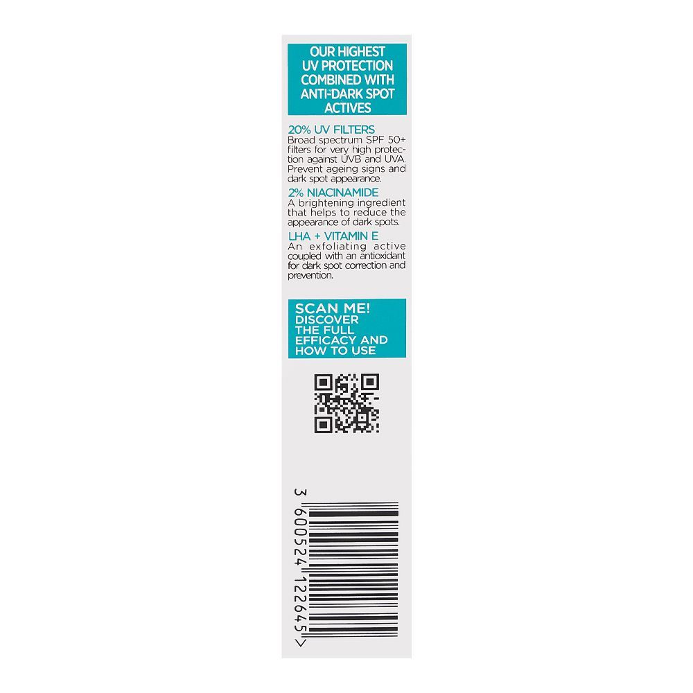 L'Oreal Paris Bright Reveal Dark Spot UV Fluid, SPF50+ Niacinamide, Salicylic Acid, For All Types Of Skin, 50ml - Image 3