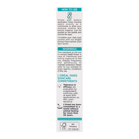 L'Oreal Paris Bright Reveal Dark Spot UV Fluid, SPF50+ Niacinamide, Salicylic Acid, For All Types Of Skin, 50ml - Image 4