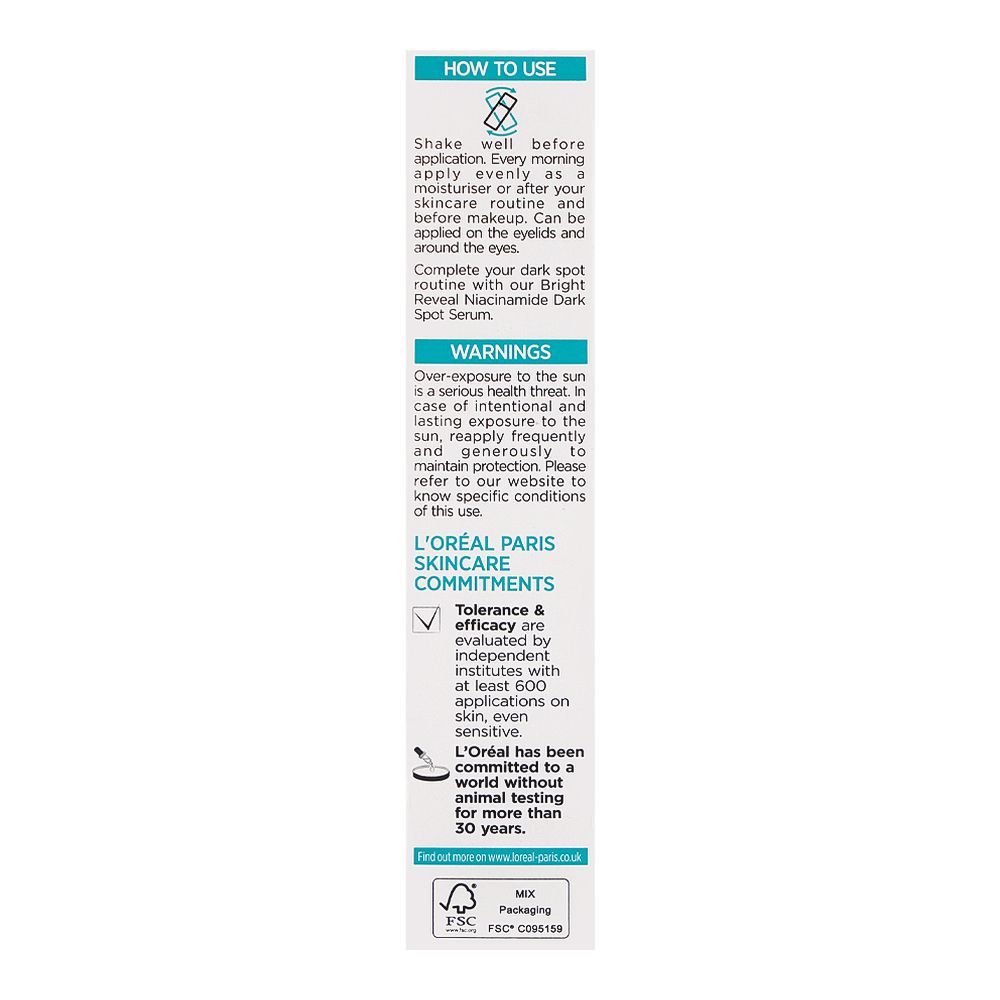 L'Oreal Paris Bright Reveal Dark Spot UV Fluid, SPF50+ Niacinamide, Salicylic Acid, For All Types Of Skin, 50ml - Image 4