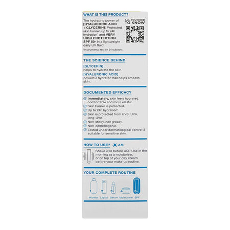 Garnier Hyaluron Barrier Protect Daily UV Fluid Invisible Serum, SPF 50+ Hyaluronic Acid & Glycerin, For All Types Of Skin, 40ml - Image 2