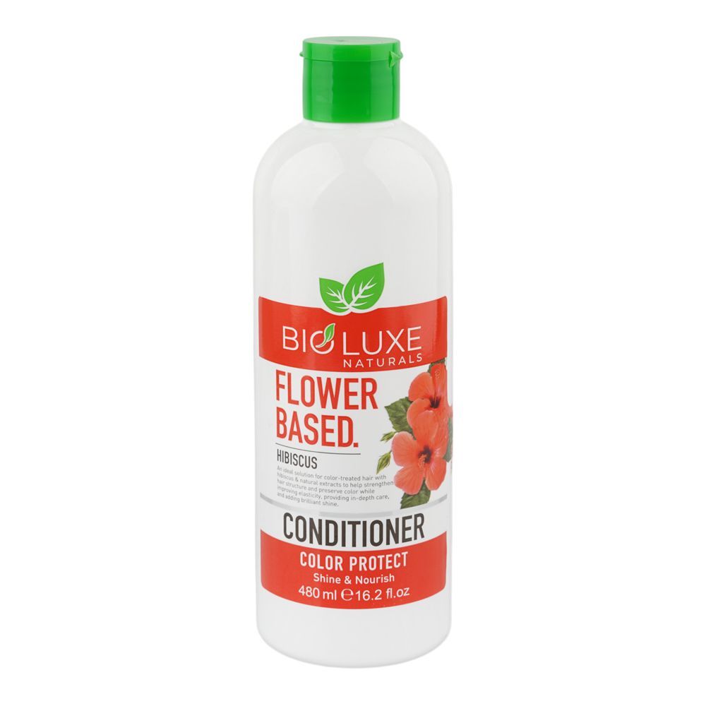 Bio Luxe Naturals Flower Based Hibis Color Protect Conditioner, Niacinamide, For Color Treated Hair, 480ml - Main Image