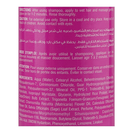 Bio Luxe Naturals Seed Based Onion Thickening Conditioner, Niacinamide, For Thick Hair, 480ml - Image 3