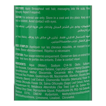 Bio Luxe Naturals Leaf Based Neem Tea Tree Purifying Shampoo, Niacinamide, For Dandruff, 480ml - Image 3