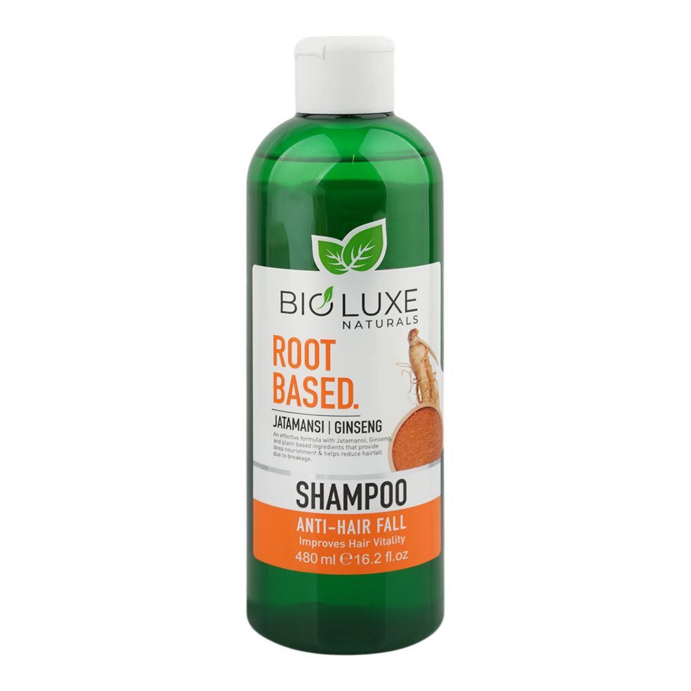 Bio Luxe Naturals Root Based Ginseng Anti-Hair Fall Shampoo, Niacinamide, For Hair Fall, 480ml - Main Image