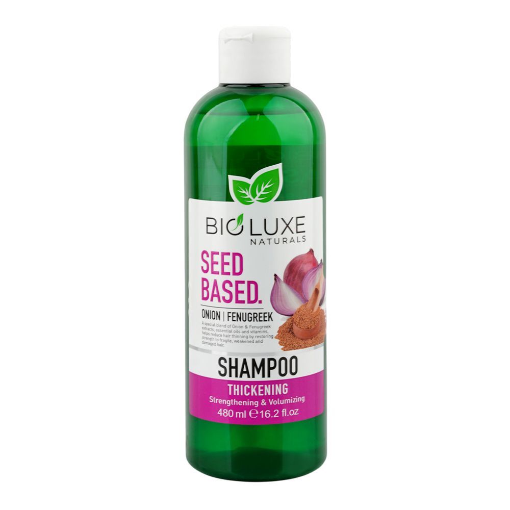 Bio Luxe Naturals Seed Based Onion Thickening Shampoo, Niacinamide, For Thick Hair, 480ml - Main Image