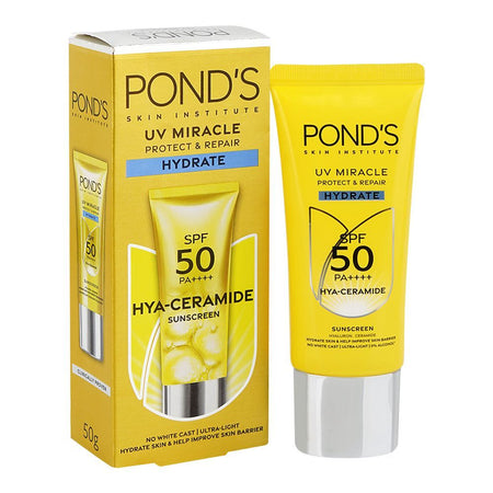 Pond's UV Miracle Protect & Repair Hydrate SPF50 PA++++ Hya-Ceramide Sunscreen 50g - Image 2