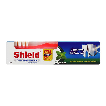 Shield Complete Protection Peppermint Fluoride Toothpaste, 70g Brush Pack - Image 3