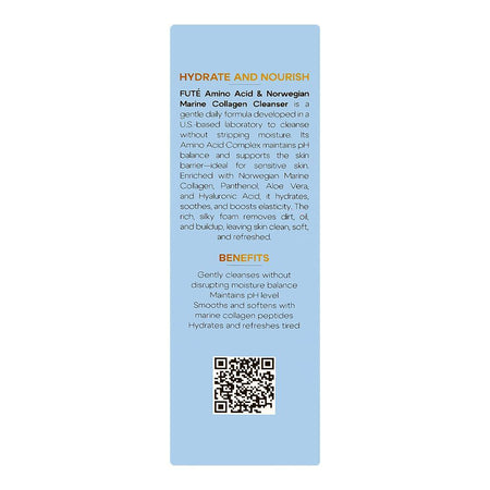 Fute Amino Acid & Norwegian Marine Collagen Cleanser, Niacinamide & Vitamin E, 50ml - Image 3