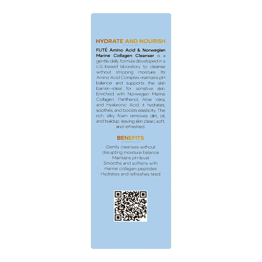 Fute Amino Acid & Norwegian Marine Collagen Cleanser, Niacinamide & Vitamin E, 50ml - Image 3