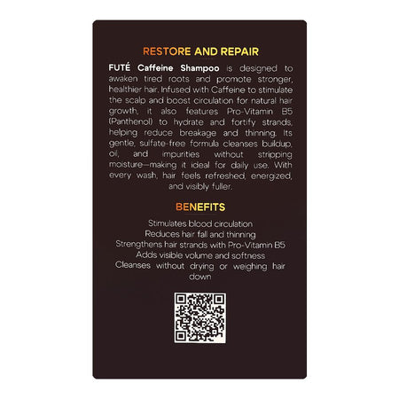 Fute Amla, Argan & Olive Oil Caffeine Shampoo, 300ml - Image 3