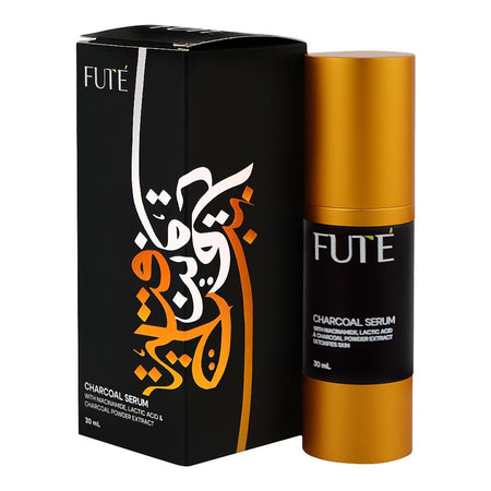 Fute Powder Extract Charcoal Serum, Niacinamide Lactic Acid & Charcoal, For Sensitive Skin, 30ml - Main Image