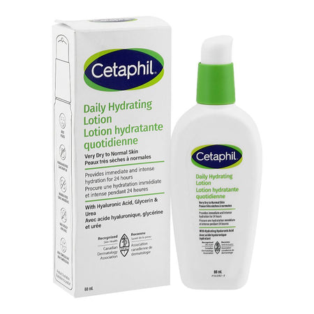 Cetaphil Daily Hydrating Lotion, Hyaluronic Acid, Glycerin, For Very Dry Skin, 88ml - Main Image