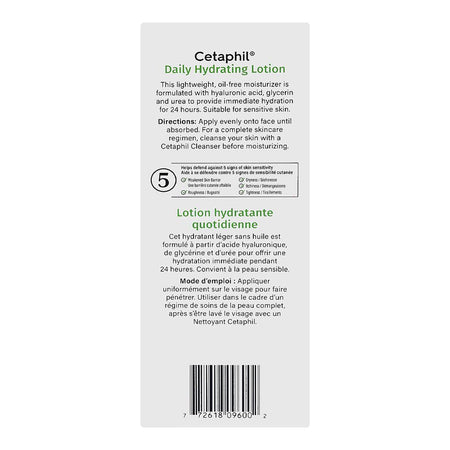 Cetaphil Daily Hydrating Lotion, Hyaluronic Acid, Glycerin, For Very Dry Skin, 88ml - Image 2