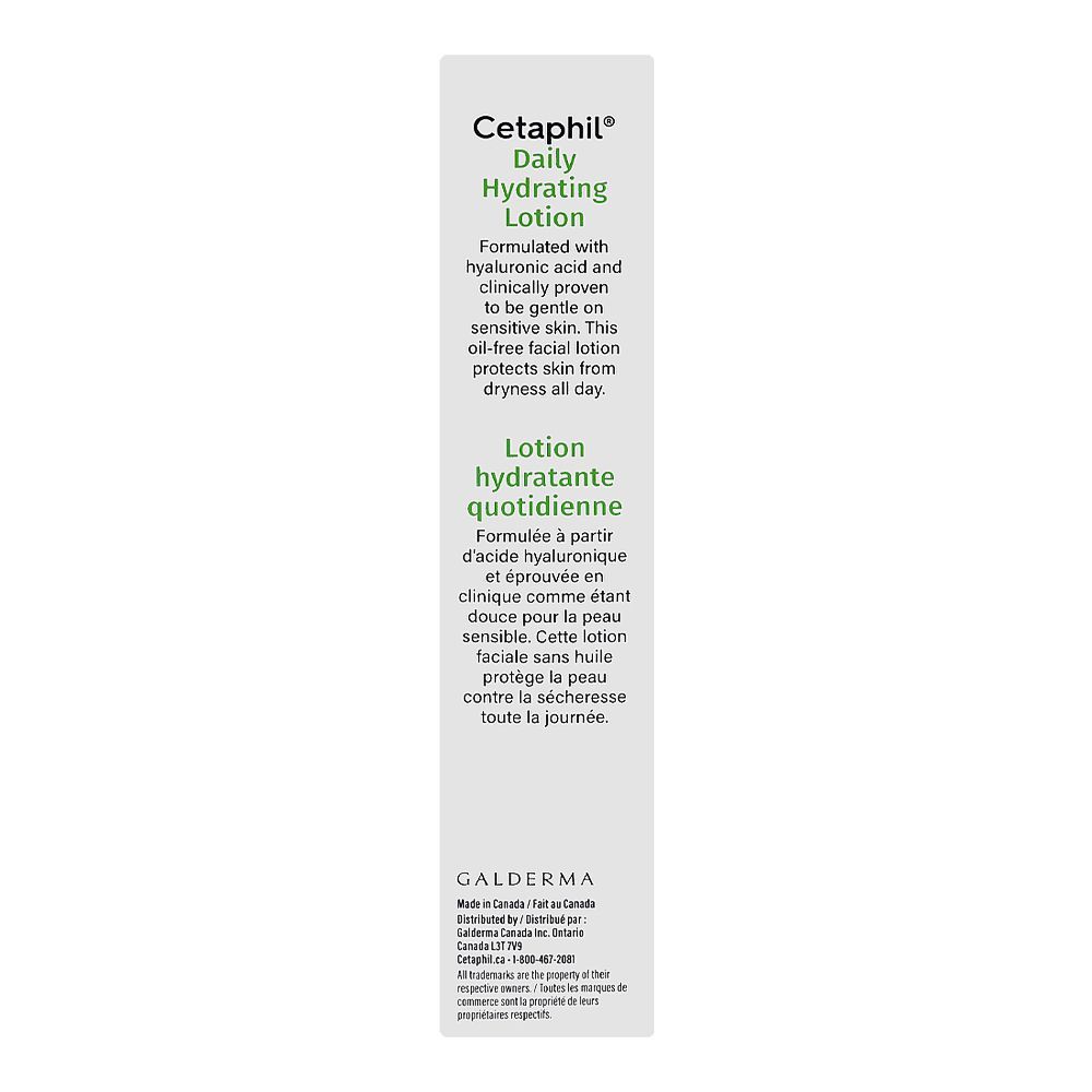 Cetaphil Daily Hydrating Lotion, Hyaluronic Acid, Glycerin, For Very Dry Skin, 88ml - Image 4