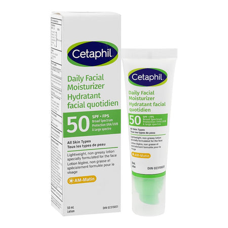 Cetaphil Daily Facial Moisturizer, Paraben & Fragrance Free, SPF 15, Broad Spectrum, All Skin Types, 50ml - Main Image