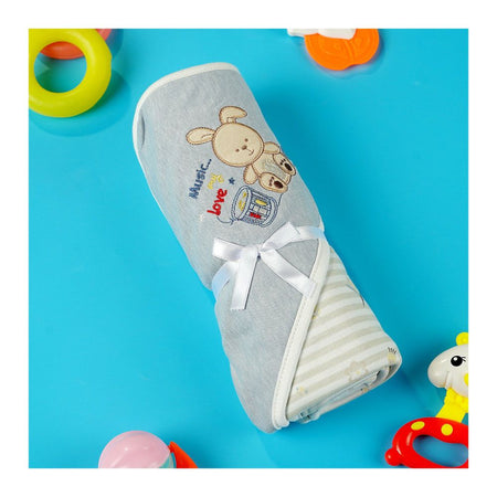 TG Kids Center Baby Roll Wrapping Sheet, Gray Lining Music Love - Main Image