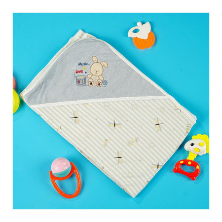 TG Kids Center Baby Roll Wrapping Sheet, Gray Lining Music Love - Image 2