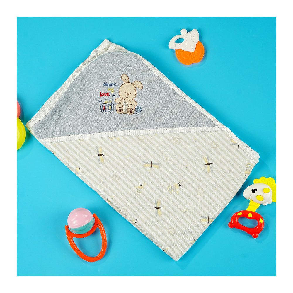 TG Kids Center Baby Roll Wrapping Sheet, Gray Lining Music Love - Image 2