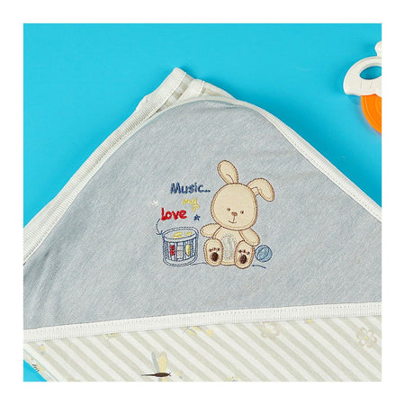 TG Kids Center Baby Roll Wrapping Sheet, Gray Lining Music Love - Image 3