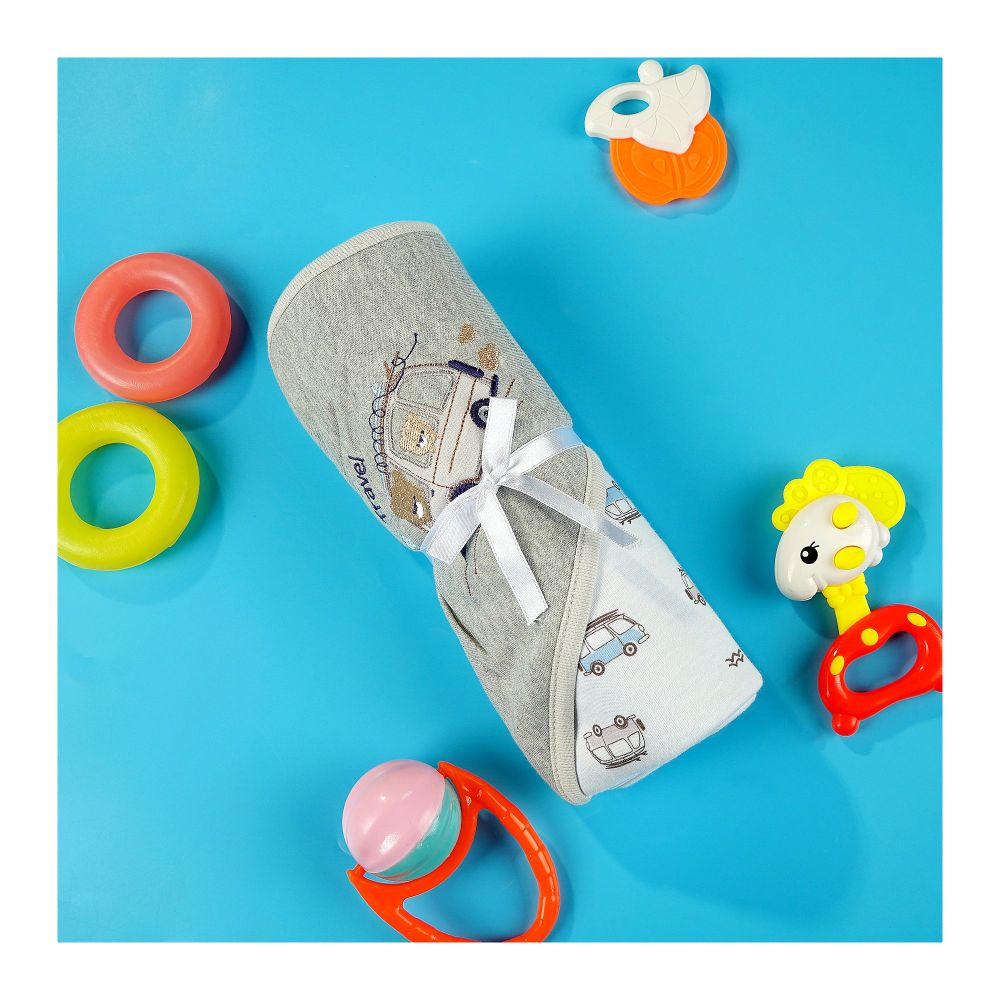 TG Kids Center Baby Roll Wrapping Sheet, Dark Gray White Travel Ven - Main Image