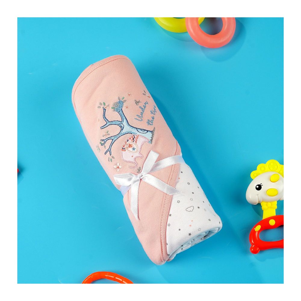 TG Kids Center Baby Roll Wrapping Sheet, Tea Pink White Under The Tree - Main Image