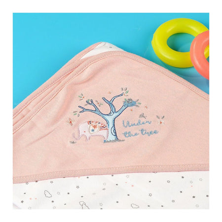 TG Kids Center Baby Roll Wrapping Sheet, Tea Pink White Under The Tree - Image 3