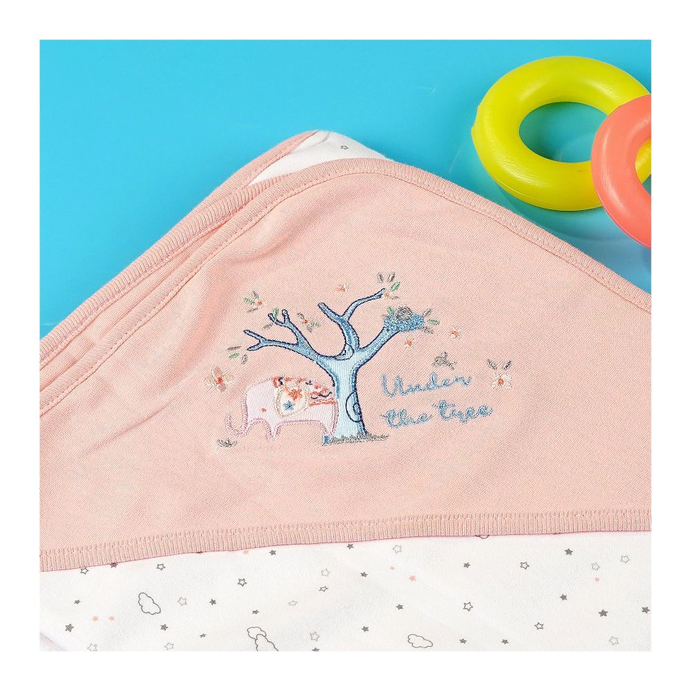 TG Kids Center Baby Roll Wrapping Sheet, Tea Pink White Under The Tree - Image 3