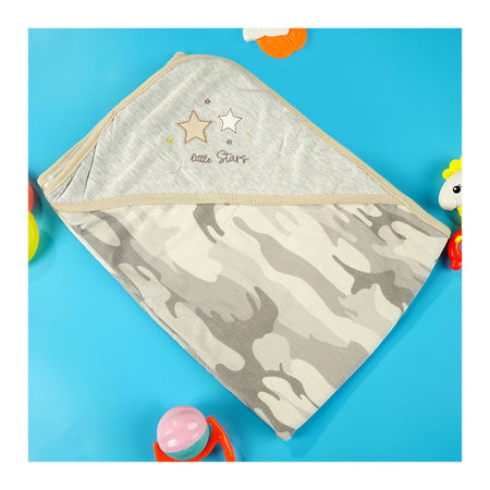 TG Kids Center Baby Roll Wrapping Sheet, Gray Commando Stars - Image 2