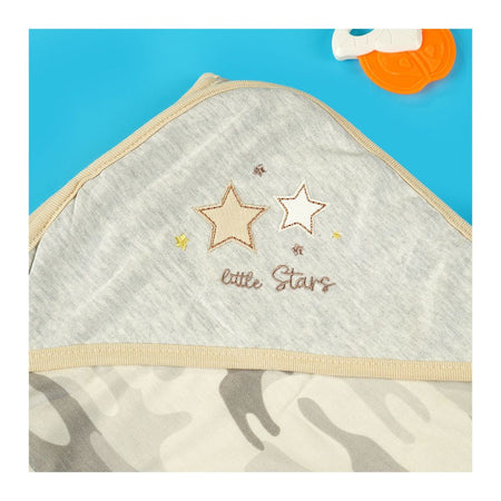 TG Kids Center Baby Roll Wrapping Sheet, Gray Commando Stars - Image 3