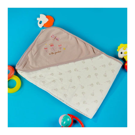 TG Kids Center Baby Roll Wrapping Sheet, Light Purple And White In The Garden - Image 2