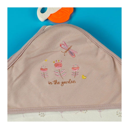 TG Kids Center Baby Roll Wrapping Sheet, Light Purple And White In The Garden - Image 3