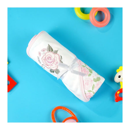 TG Kids Center Baby Roll Wrapping Sheet, White Pine Rose - Main Image