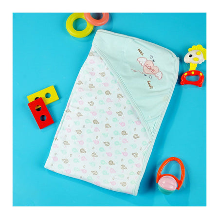TG Kids Center Baby Roll Wrapping Sheet, Sea Green Mini Love Heart - Image 2