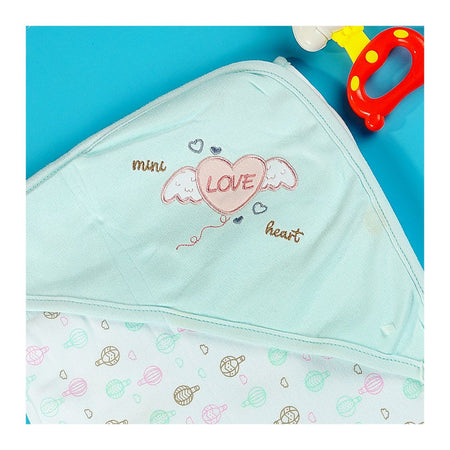 TG Kids Center Baby Roll Wrapping Sheet, Sea Green Mini Love Heart - Image 3