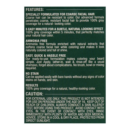 Bio Luxe Naturals Beard & Moustache Colour Shampoo, Ammonia Free, Dark Brown, 180ml - Image 4