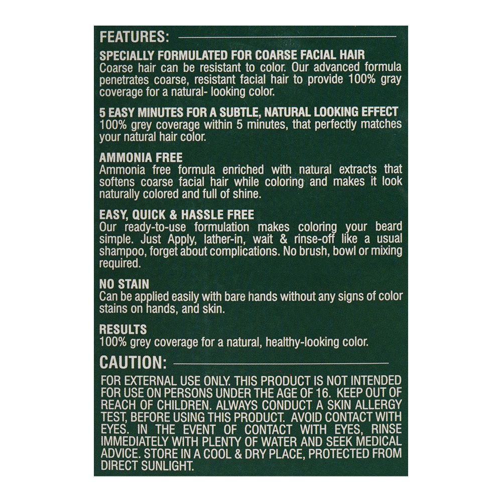 Bio Luxe Naturals Beard & Moustache Colour Shampoo, Ammonia Free, Dark Brown, 180ml - Image 4