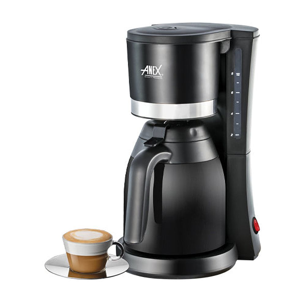 Anex Deluxe Coffee Maker, 800W, 220-240V, 1.1 Liter Capacity, Black, AG-803 - Main Image