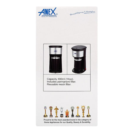 Anex Deluxe Coffee Maker, 600W, 220-240V, 400ml Capacity, AG-802 - Image 5