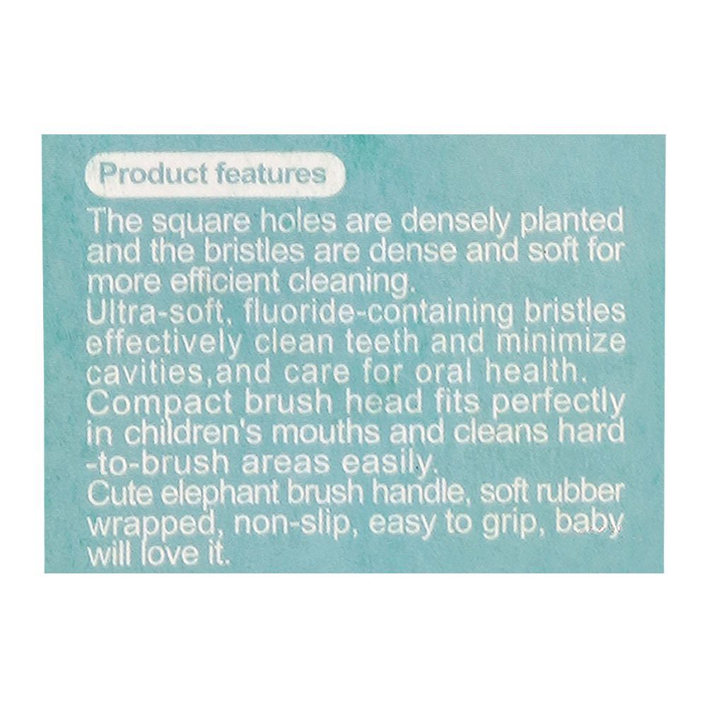 Mjz Kids Elephant Toothbrush, For 3 To 10 Years, Soft, 355 - Image 3
