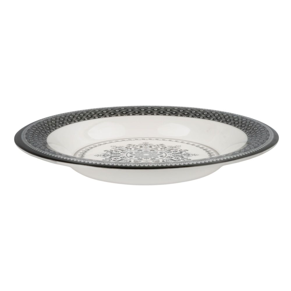 Sky Melamine Deep Plate, New Black, 8 Inch - Main Image