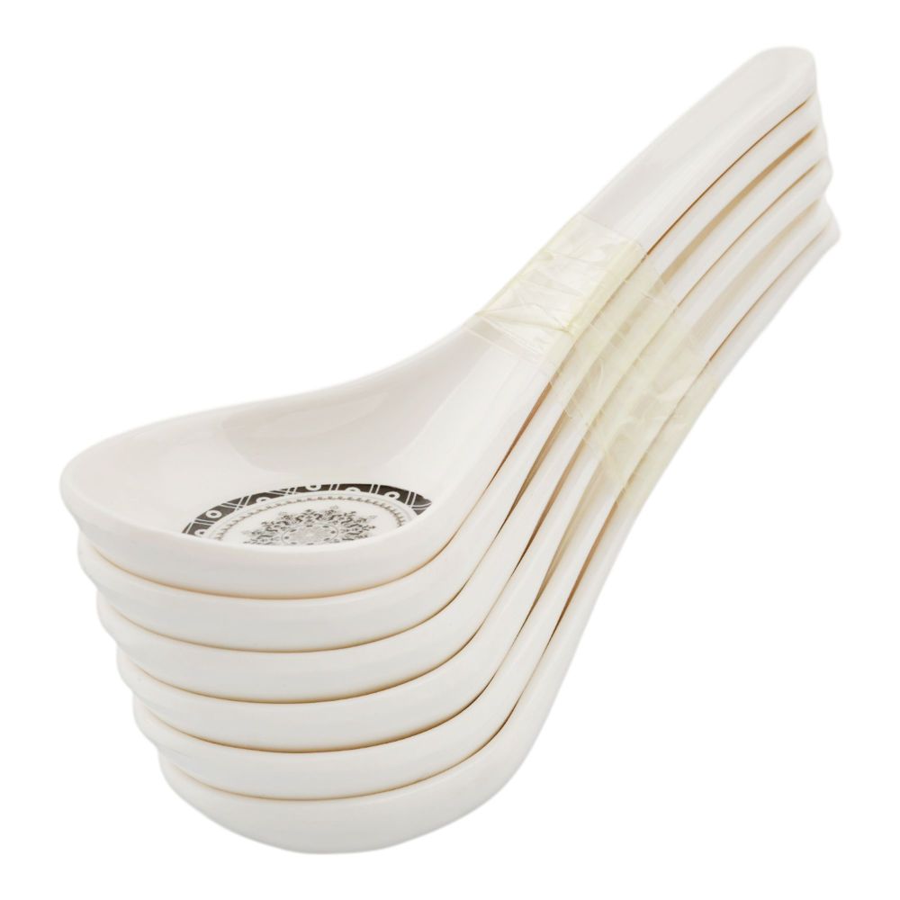 Sky Melamine Soup Spoon, New Black, 6-Pack - Main Image
