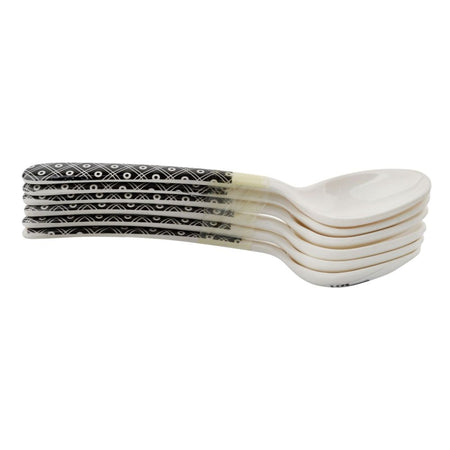Sky Melamine Dinner Spoon, New Black, 6-Pack - Image 2