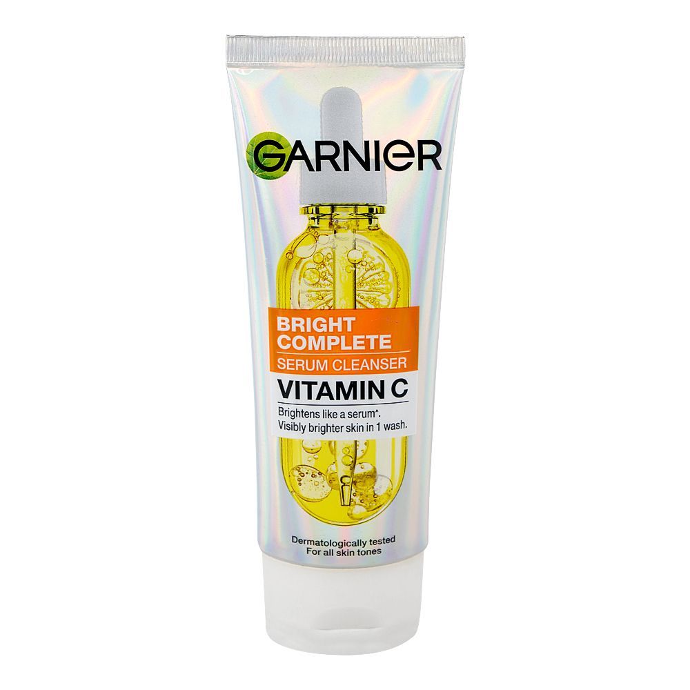 Garnier Bright Complete Vitamin C Serum Cleanser, Citric Acid, For All Skin Tones, 100ml - Main Image
