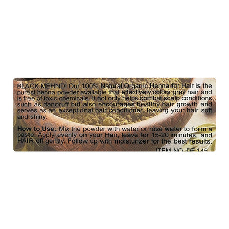 Dimple Face Natural Glow Black Mehndi Powder, 100g, DF-145 - Image 3