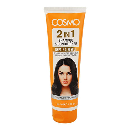 Cosmo Repair & Rescue 2-In-1 Shampoo & Conditioner, Aloe Vera, Citric Acid, For Damaged Hair, 275ml - Main Image
