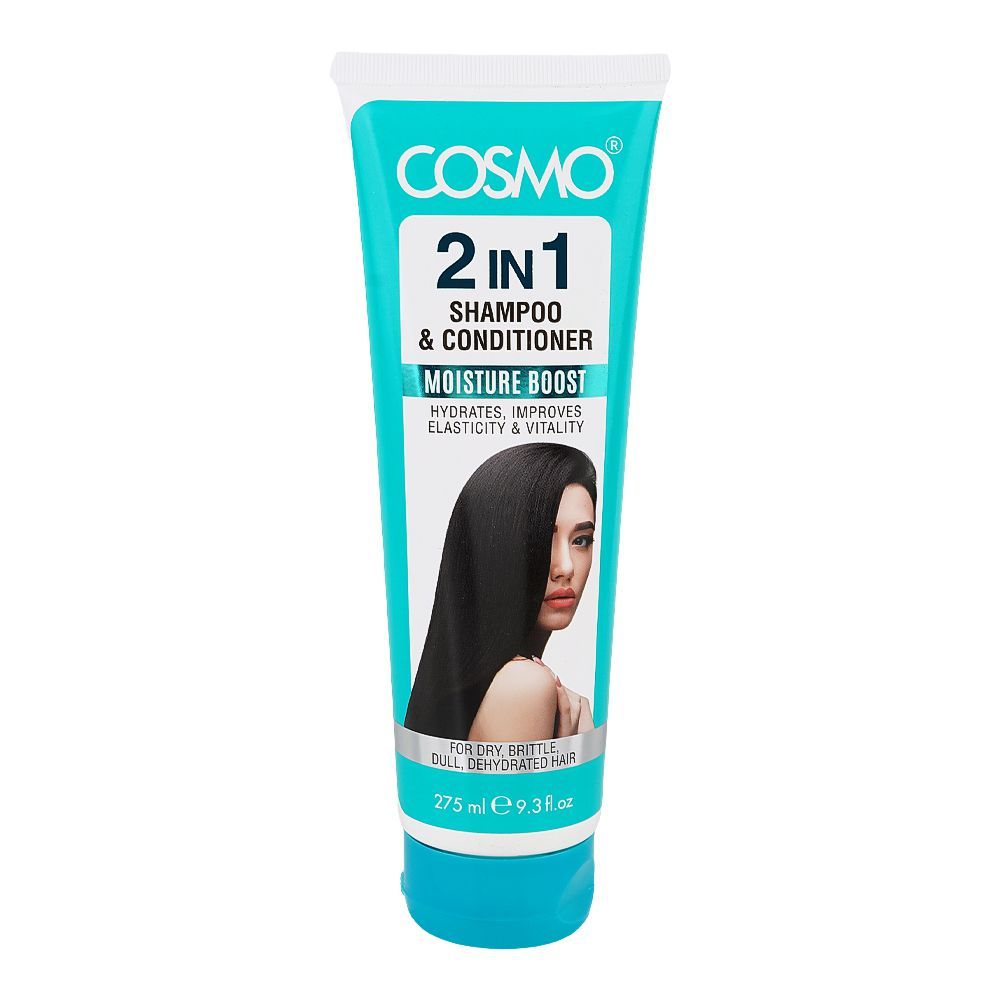 Cosmo Moisture Boost 2-In-1 Shampoo & Conditioner, Aloe Vera, For Dull & Dry Hair, 275ml - Main Image